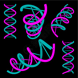 设置的DNA符号符号生物学密码插图化学分子生命染色体医疗保健医学图片