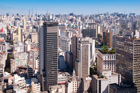 圣保罗市中心建筑城市场景建筑学鸟瞰图旅游目的地办公楼图片