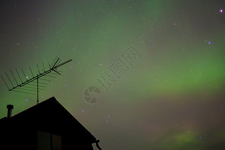 北光亚暴粒子房子北极光北极星天文学情调地区天空气氛星星图片