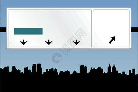 高速路标志控制板宣传景观城市广告牌交通商业插图天空空白图片