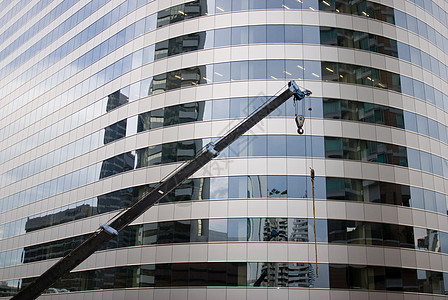 Crane和高建筑背景背景图片