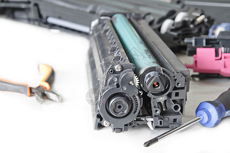 激光墨粉盒服务笔芯修理打印配饰碳粉塑料电子喷射商业墨盒图片