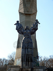 保加利亚母亲纪念碑在 skobelev 公园 保加利亚普列文债券建筑羁绊镣铐纪念碑文化旅游建筑学雕塑旅行背景图片