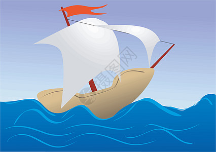 海运船舶海盗历史运输海洋旗帜日落插图航海冲浪旅行图片
