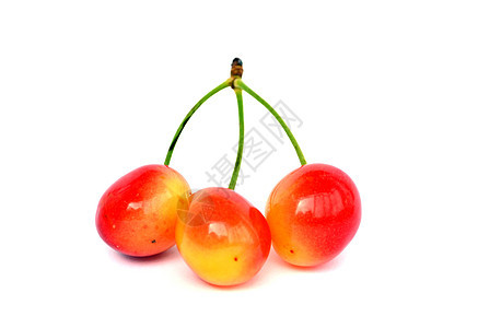 红樱桃饮食减肥维生素食品红色水果白色背景图片