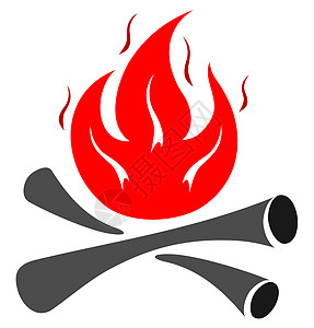 火焰符号火花烧伤篝火白色插图燃烧金子红色力量活力图片