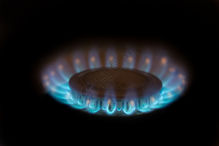 丙烷燃烧器的蓝色火焰化石炊具活力烹饪烧伤烤箱燃烧金属炉灶辉光图片