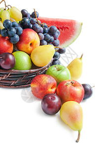水果李子静物桃子维生素甜点饮食西瓜团体蓝色营养图片
