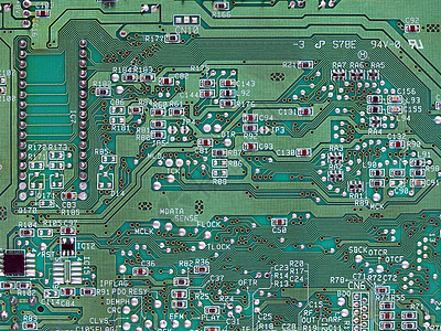 印刷电路技术收音机电子产品蚀刻木板电路板接线痕迹电脑电子背景图片
