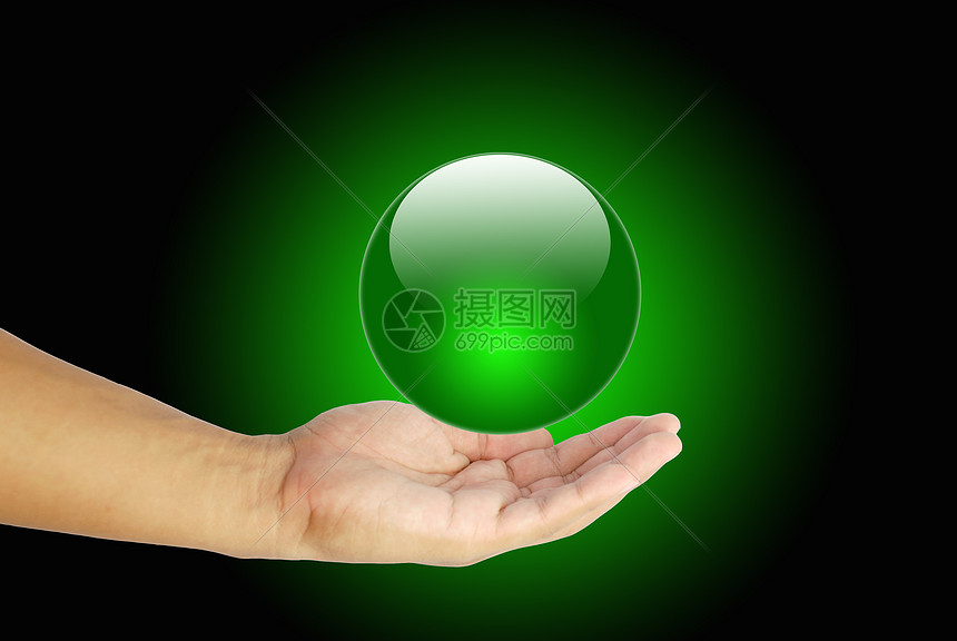 光滑的抽象球体光学圆圈3d现象玻璃按钮精神财富创造力水晶图片