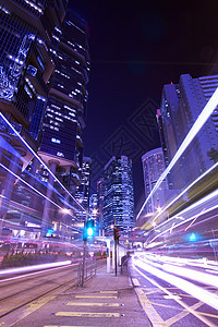 现代城市夜间交通(香港夜间)图片