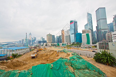 香港新高速公路的建设工地工程建筑职业城市水泥头盔街道劳动项目金属图片