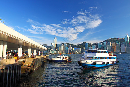 香港码头和天线图片