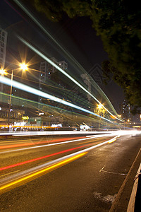 夜间在香港的交通市中心商业办公室旅游驾驶天空街道摩天大楼小时景观图片