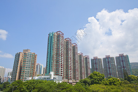 通门 香港市中心之一商业屯门房子景观市中心建筑蓝色住宅土地民众图片