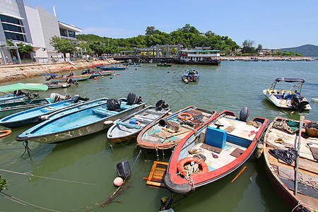 香港码头一带的捕鱼船图片