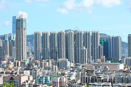 香港大楼拥挤的香港百叶窗城市多层建筑住房抵押财产摩天大楼窗帘不动产图片