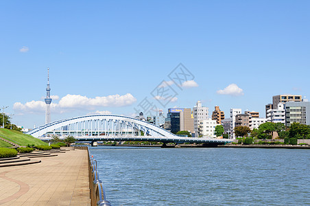 日本东京副中心城市蓝天旅游天空观光游客市中心摩天大楼旅行图片