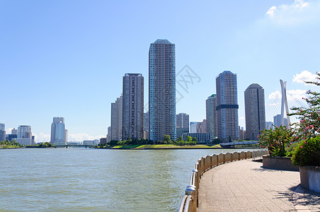 日本东京景观旅行房屋高楼城市公寓旅游观光摩天大楼蓝天图片