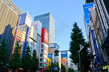 秋叶原日本东京天际旅行景观观光神田千代城市街道市中心游客背景