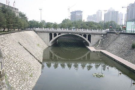 西安市中心 莫阿特和一座吊桥图片