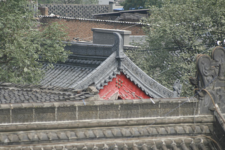 西安市中心 俯视屋顶市中心都市墙纸旅游石头房子装饰品历史建筑风格旅行背景图片