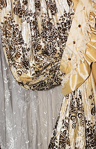 窗帘奢华丝绸口音边缘绳索丝带流苏风格装饰纺织品图片