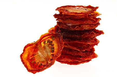 意大利日晒干西红番茄美食蔬菜水平种子框架红色脱水图片