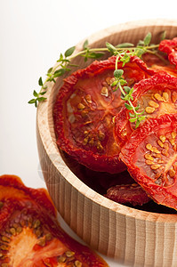 意大利日晒干西红番茄脱水美食水平种子蔬菜框架红色图片