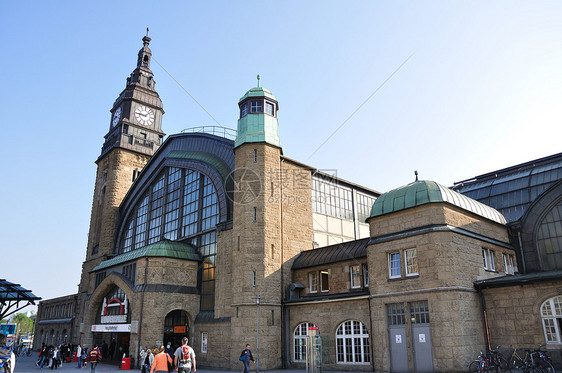 德国汉堡 汉堡街道车站天空景点观光主站总站火车站风景都市图片