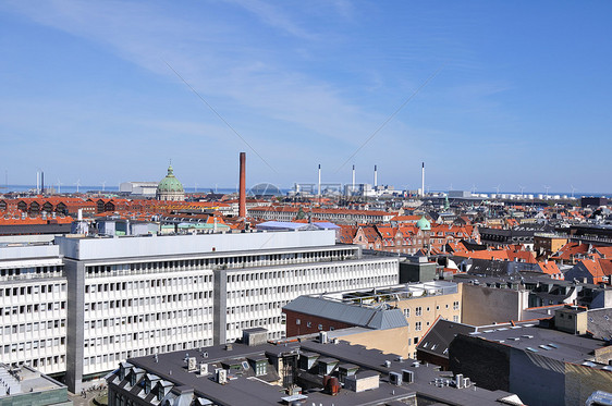 丹麦哥本哈根红砖文化遗产建筑学观光风景历史砖房尖塔房屋教堂图片