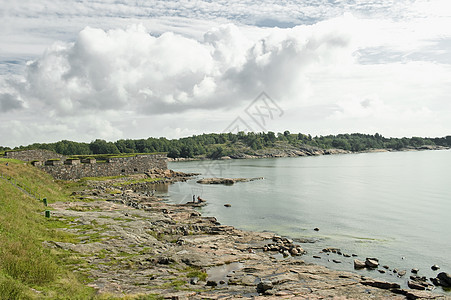 Sveaborg堡垒纪念碑建筑城堡群岛蓝色博物馆海岸旅行海景历史图片