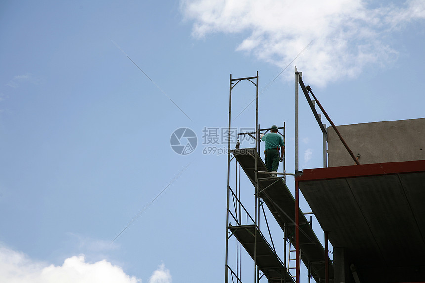 建筑工人晴天勃起职场水平男人财产工业分期建设建筑图片