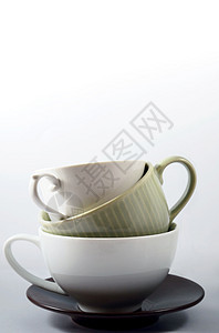 咖啡杯用具厨房咖啡绿色早餐制品工作室空白杯子陶瓷图片
