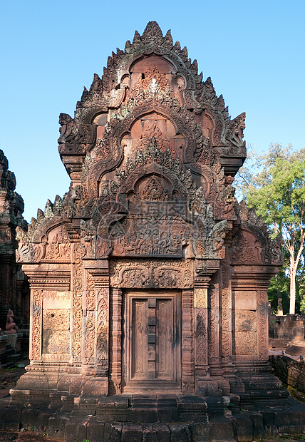 柬埔寨暹粒的寺庙废墟石头文化入口宗教高棉语建筑学图片