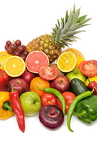 水果和蔬菜生产橘子收藏柠檬青菜橙子菠萝沙拉照片柚子图片