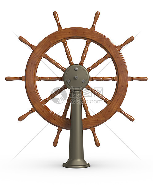 轮轮船部分设备木头容器车轮帆船游艇航海方向盘图片