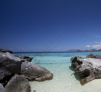 热带岛屿海滩海洋蓝色图片