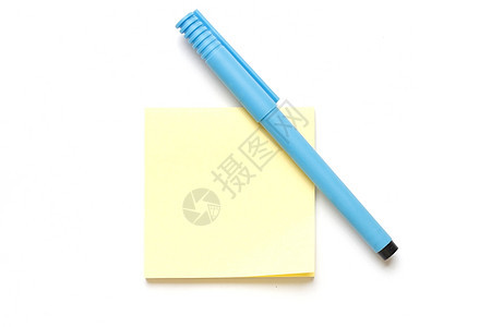 笔记商业蓝色黄色办公室空白背景图片