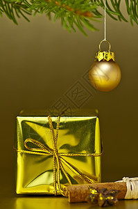 圣诞节礼物绿色季节性快乐派对惊喜背景图片