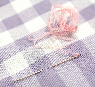 针线和线紫色工艺棉布爱好维修白色裁缝金属尖塔纺织品图片