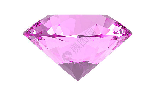 玫瑰石英水晶珠宝圆形火花白色石头宝石奢华矿物钻石图片