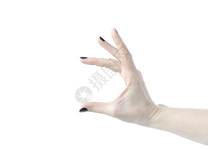 空空无一物的女人的手在白色上被孤立成人施舍贫困手指手腕女孩帮助棕榈女士手臂图片