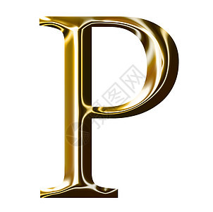 金金字母符号 P - 大写字母背景图片