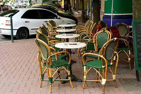 夏季咖啡馆风景路面城市椅子场景桌子国家文化乡村建筑学图片