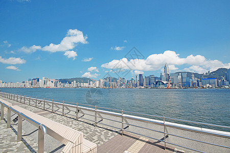中国香港滨海大楼中国香港玻璃天空市中心全景商业城市房子景观码头远景图片