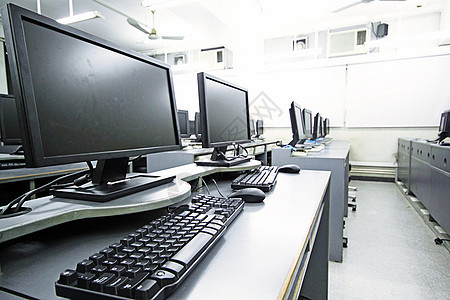 计算机室办公室学校展示桌子实验室家具中心老鼠教育屏幕图片