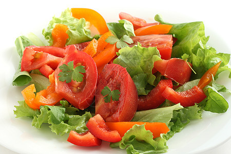 蔬菜沙拉小吃红色绿色饮食胡椒盘子食物香菜野餐午餐图片
