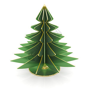 圣诞树纪念品金子白色绿色节日体积站立金属图片