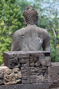 印度尼西亚日惹博多布杜尔寺石头游客装饰品建筑学佛塔佛教徒寺庙传统雕像宗教图片